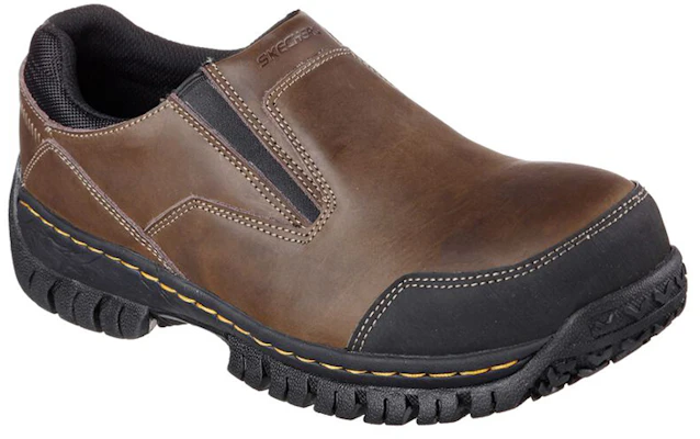 Skechers Kerja Relaxed Fit Hartan ST 'Coklat' 77066-DKBR Lookbook Skechers Kerja Relaxed Fit Hartan ST 'Coklat' 77066-DKBR