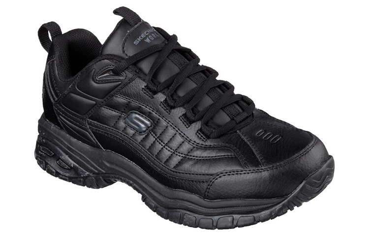 Lookbook 스케쳐스 워크 편한 갤리 블랙 운동화 (Skechers Work 편한 갤리 블랙) 76759-BLK