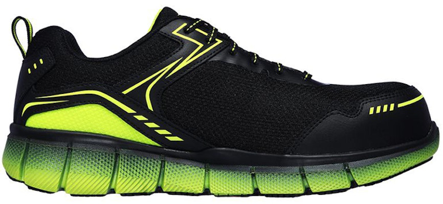 Skechers 工作鞋:Telfin-Rieg 複合鋼頭運動休閒鞋 黑色 Order Skechers 工作鞋:Telfin-Rieg 複合鋼頭運動休閒鞋 黑色