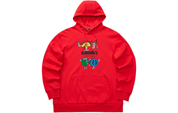 Skechers Cleofus Fleece Hoodie with Cartoon Print Unisex Warm Pullover L421U235