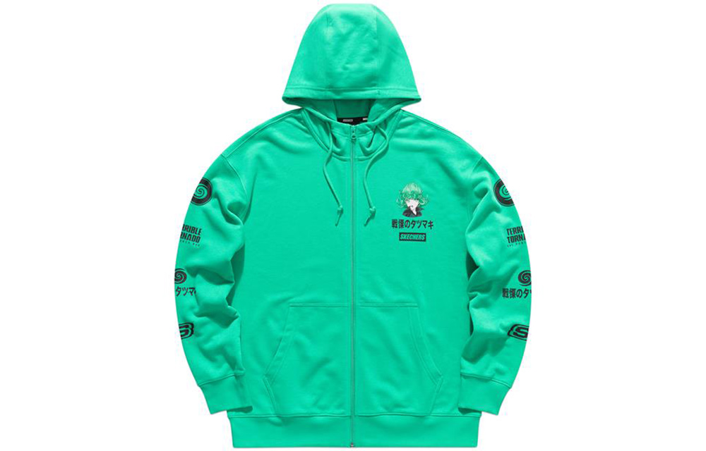 Skechers One Punch Man Printed Hoodie Jacket Unisex Casual Sportswear L121U111