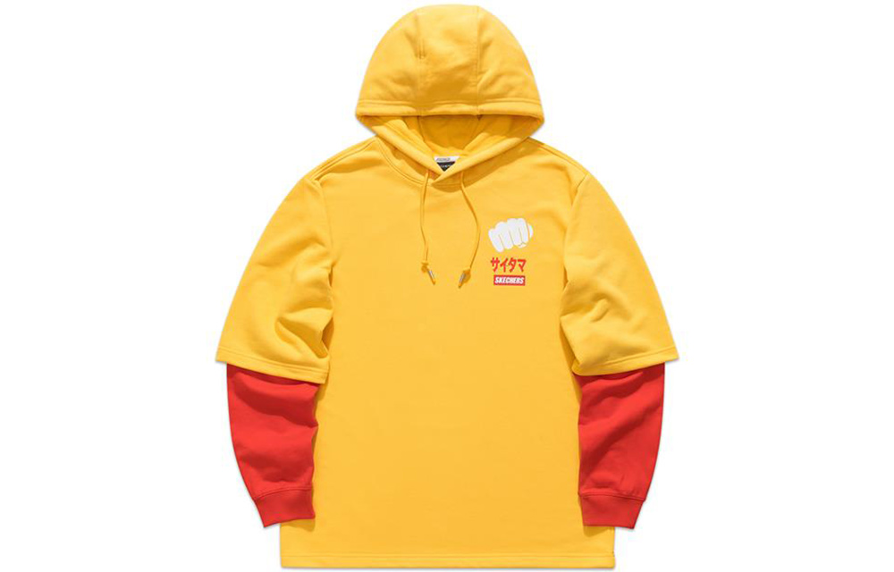 Skechers One Punch Man Retro Pullover Hoodie Unisex Casual Sportswear L121U101