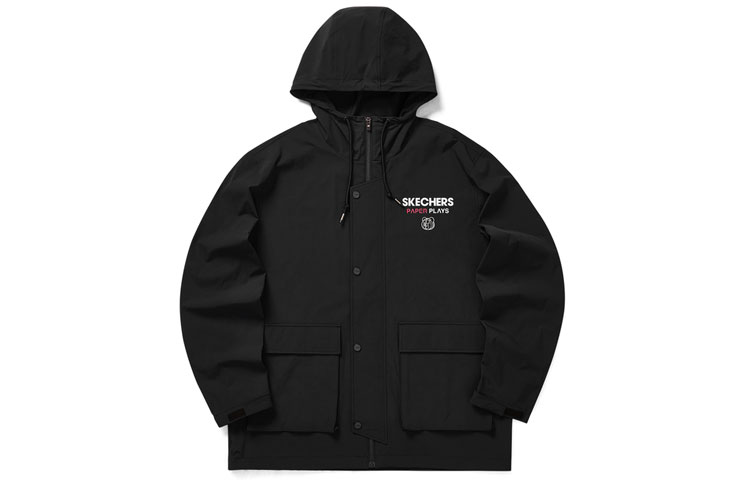 Skechers Paper Play Collab Logo Print Hooded Jacket for Men L321M131
