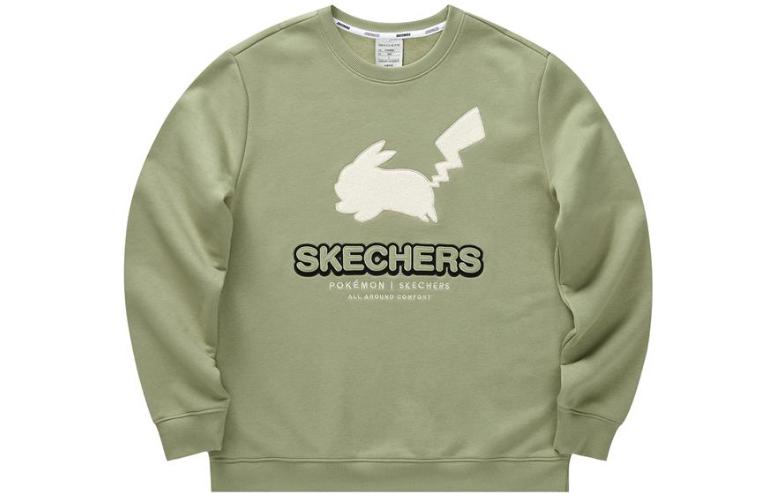 Skechers Pokémon FW22 Logo Print Crewneck Pullover Long Sleeve Sweatshirt Men L422M054