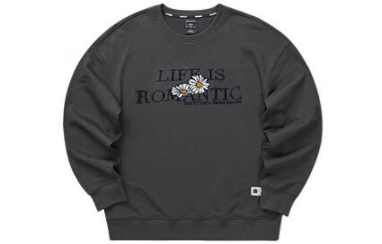 Skechers Romantic Crown Black Letter Crewneck Sweatshirt Unisex Casual L123U003-02KY
