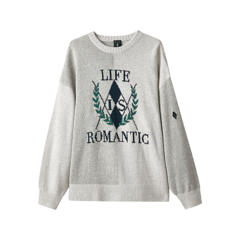 Skechers Romantic Crown Unisex Crewneck Lettering Long Sleeve Sweatshirt Beige L424U125-029Y