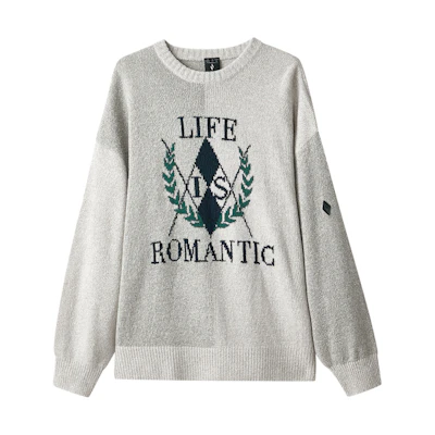 Skechers Romantic Crown Unisex Crewneck Lettering Long Sleeve Sweatshirt Beige L424U125-029Y