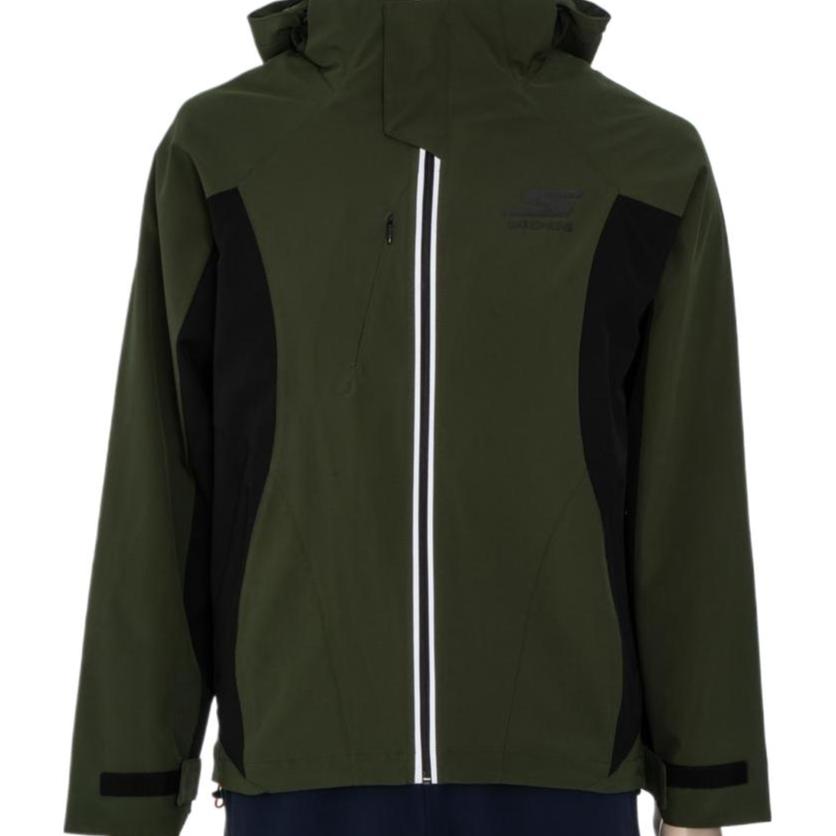 Skechers SpongeBob Hooded Jacket Windproof Water-Resistant Green/Black Mens M231JA01O