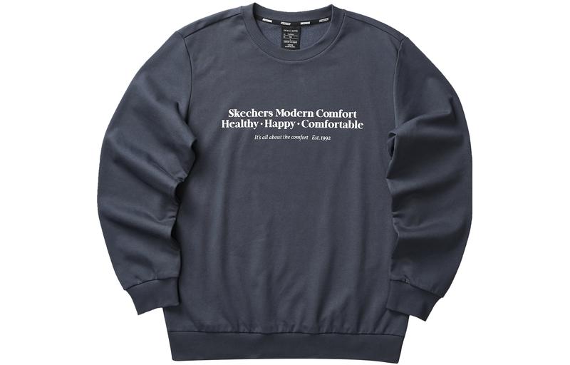 Skechers Ya Diamond Series Casual Crewneck Pullover Sweatshirt Dark Gray L323M048-00W5