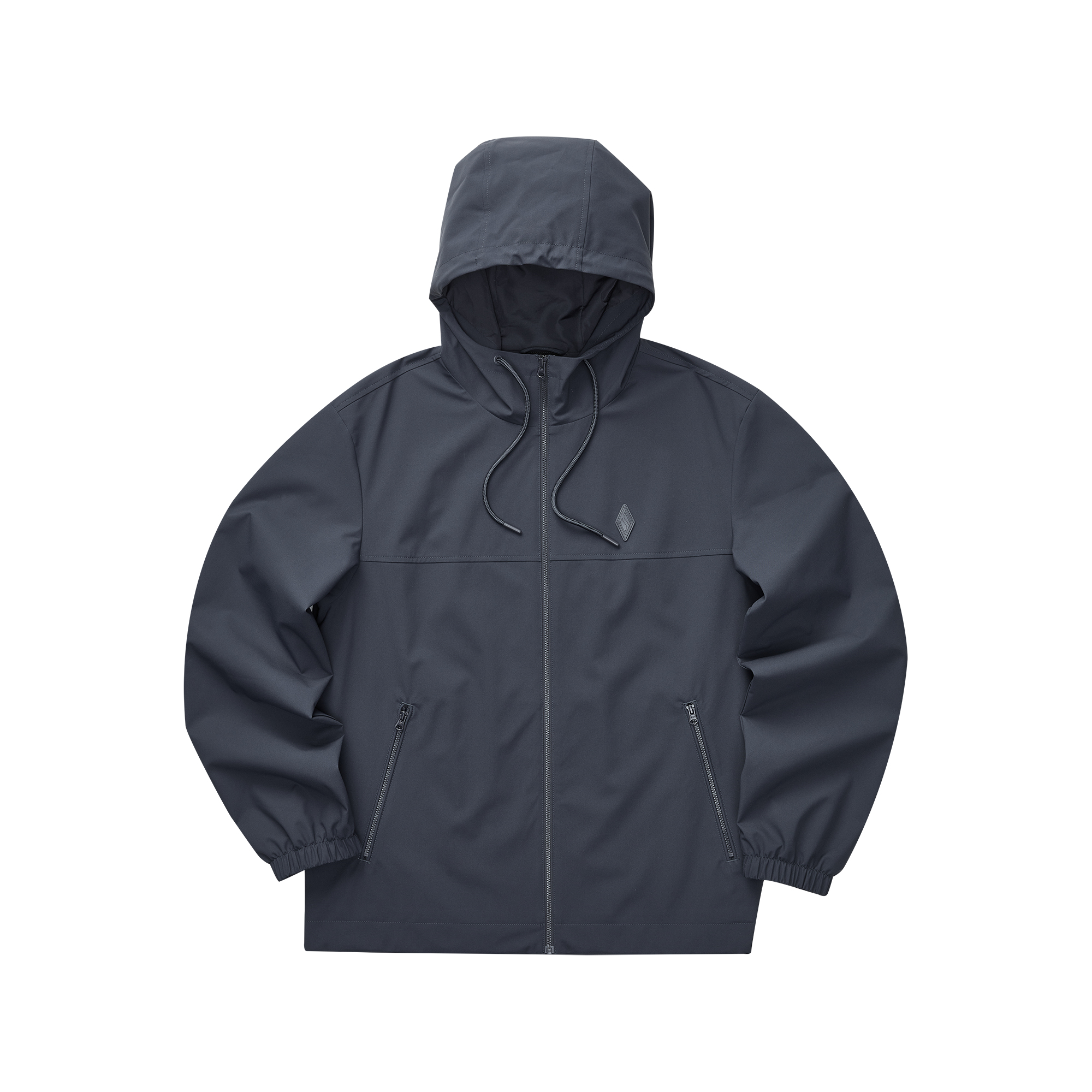 Skechers Ya Diamond Series Casual Solid Woven Hooded Jacket Dark Gray L323M096-00W5