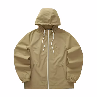 Skechers Yakron Series Solid Color Zip Hoodie Jacket in Seaweed Brown L323M096-01EW