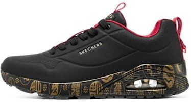 Skechers Year of the Rabbit Uno Celebrat-Airy Athletic Sneakers 'Black Red' 894185-BKRD Skechers Year of the Rabbit Uno Celebrat-Airy Athletic Sneakers 'Black Red' 894185-BKRD