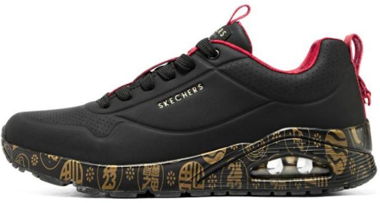 Skechers Year of the Rabbit Uno Celebrat-Airy Athletic Sneakers 'Black Red' 894185-BKRD Buy Skechers Year of the Rabbit Uno Celebrat-Airy Athletic Sneakers 'Black Red' 894185-BKRD