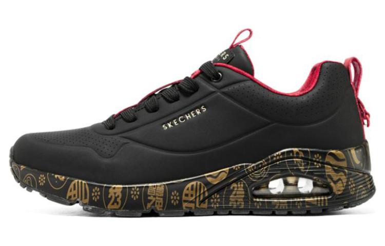 Skechers Year of the Rabbit Uno Celebrat-Airy Athletic Sneakers 'Black Red' 894185-BKRD