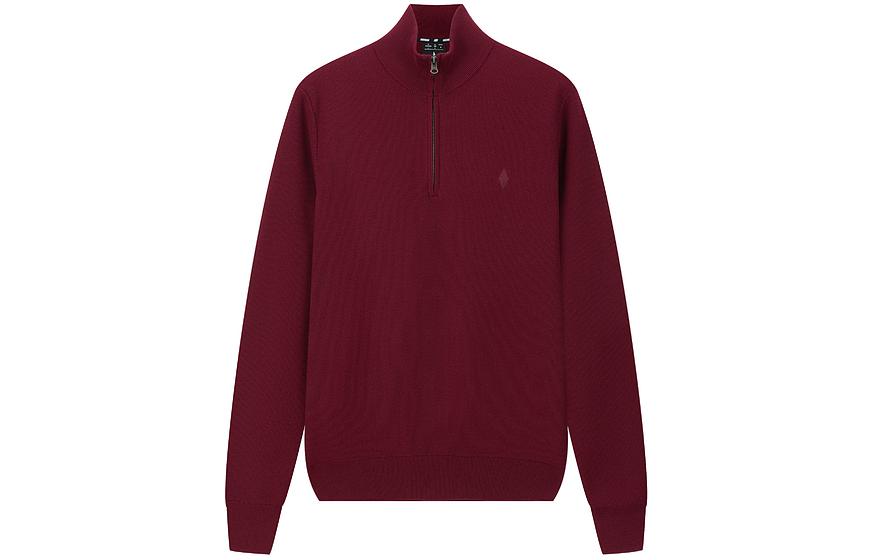 Skechers YZ Series Slim Fit Solid Polo Long Sleeve Sweatshirt Maroon L423M192-02JB