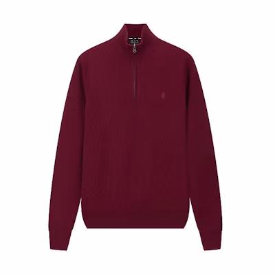 Skechers YZ Series Slim Fit Solid Polo Long Sleeve Sweatshirt Maroon L423M192-02JB