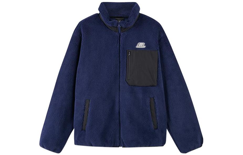 Skechers Zip-Up Stand Collar Jacket with Logo Print and Pocket Design L422M156 圖 2