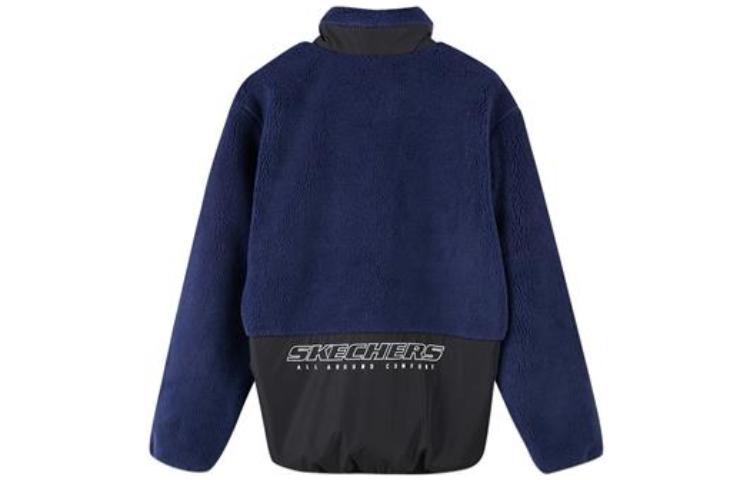 Skechers Zip-Up Stand Collar Jacket with Logo Print and Pocket Design L422M156 圖 3