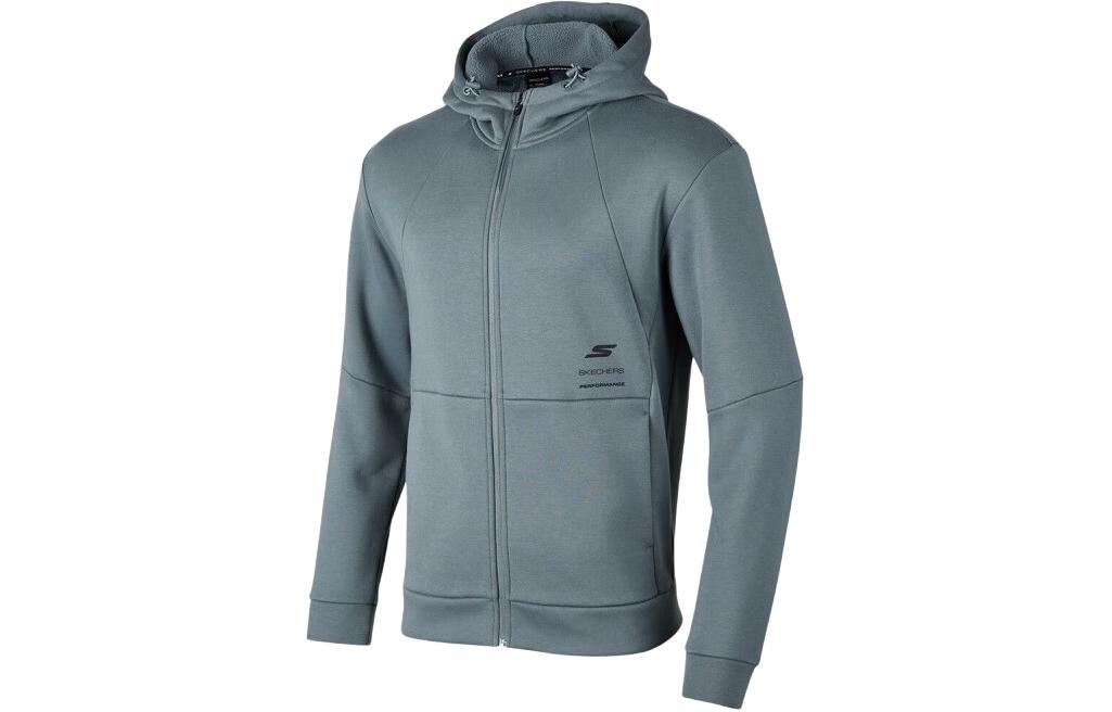Skechers Zipper Hoodie Fleece Jacket Dark Gray P423M064-00VB