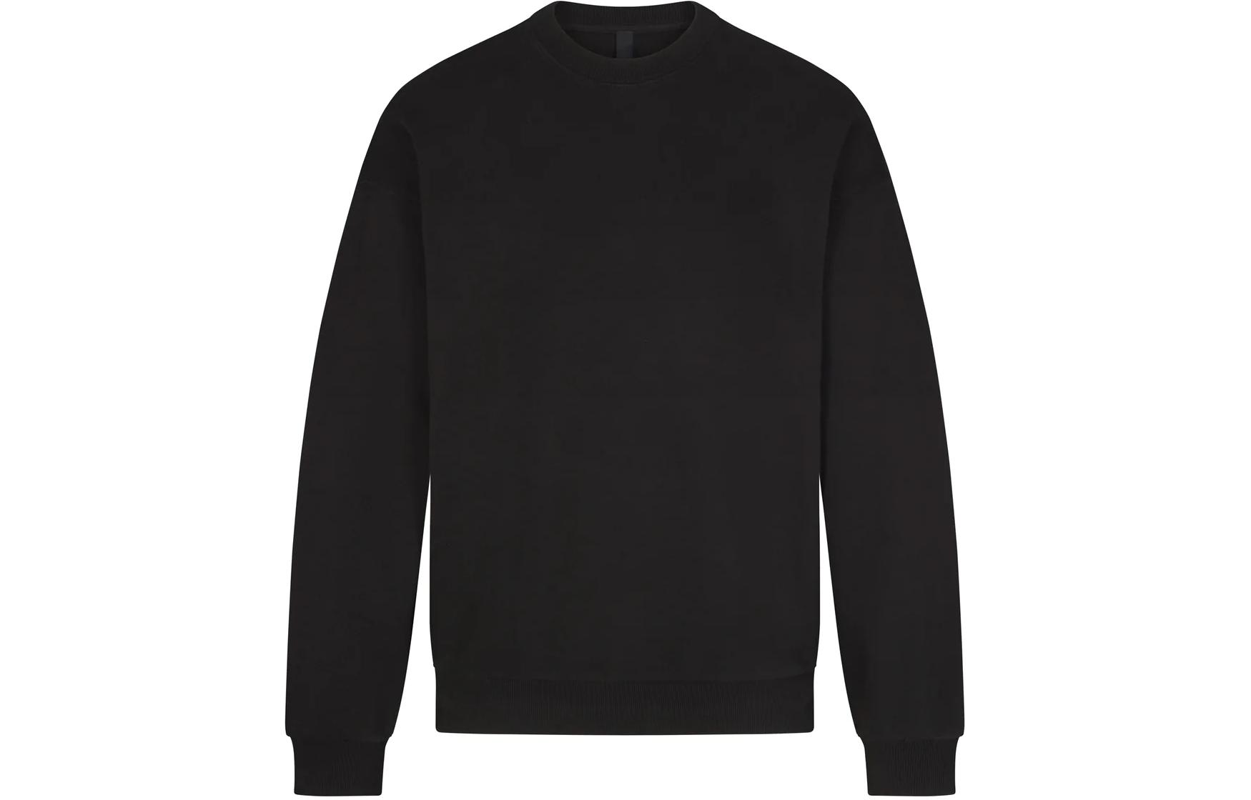 SKIMS TERRY Relaxed Crewneck Pullover Washed Obsidian Sweatshirt. TP-PLO-5252M-WOB