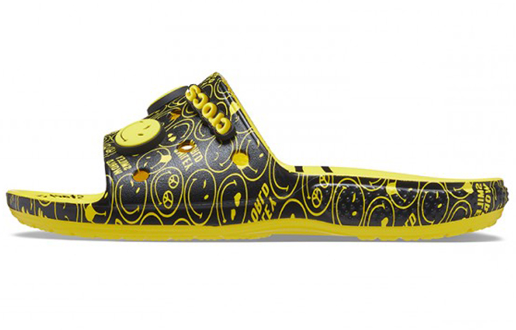 Buy Smiley X Crocs 經典聯名款 滿印笑臉 拼色潮流運動拖鞋 男女同款 黃黑