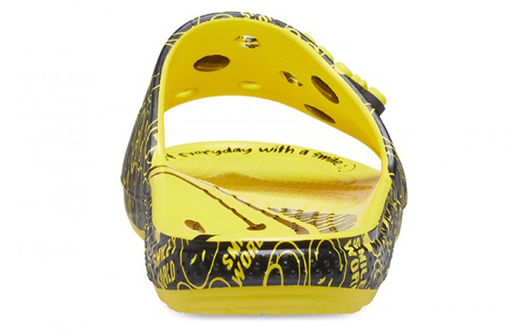 Purchase Smiley X Crocs 經典聯名款 滿印笑臉 拼色潮流運動拖鞋 男女同款 黃黑