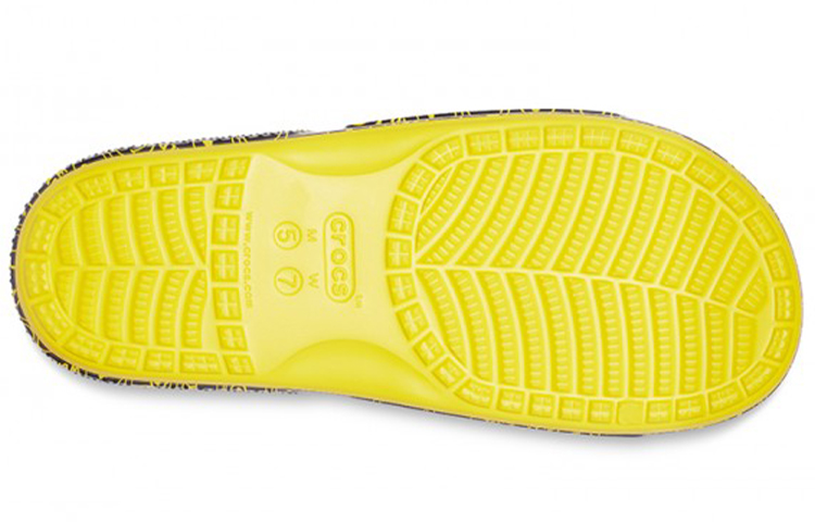 Details for Smiley X Crocs 經典聯名款 滿印笑臉 拼色潮流運動拖鞋 男女同款 黃黑