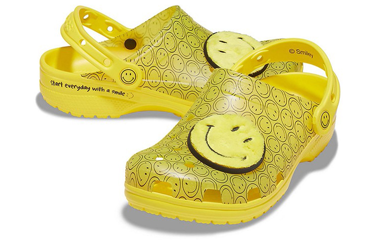 Shop Crocs Smiley x Clog 'Kuning' 207213-90H