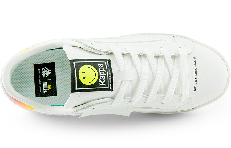 Shop Kappa SMILEY ローカット カジュアル白レザー KPCBECC83C-012