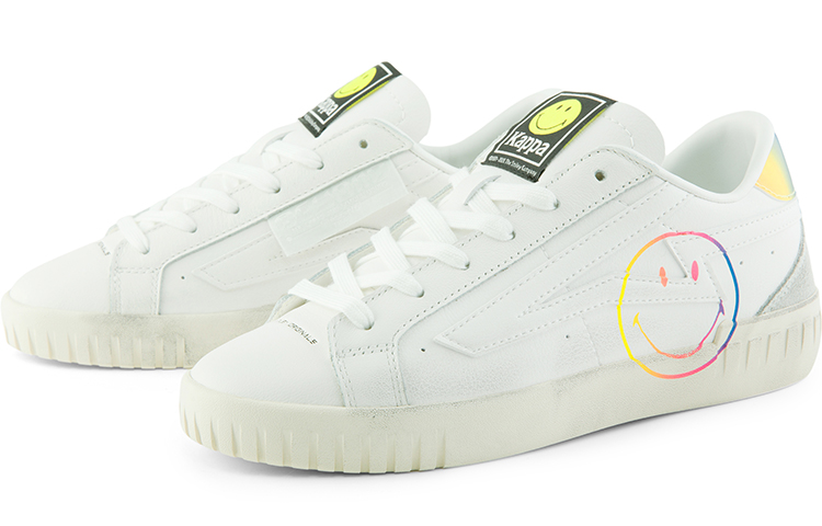 Purchase Kappa SMILEY ローカット カジュアル白レザー KPCBECC83C-012