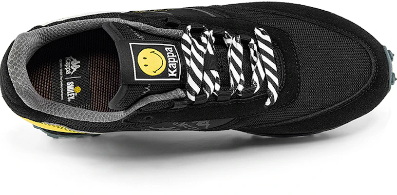Kappa Smiley x Retro Sneakers ''Zwart Geel'' KPCTHMM82C-990 Shop Kappa Smiley x Retro Sneakers ''Zwart Geel'' KPCTHMM82C-990
