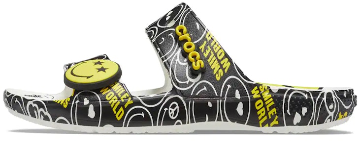 SmileyWorld x Crocs 经典凉鞋 '黑白' 207207-94S Buy SmileyWorld x Crocs 经典凉鞋 '黑白' 207207-94S