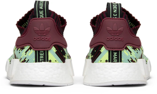 Sneakersnstuff x adidas NMD_R1 PK 'Datamosh 2.0 Maroon Bush Green' DB2843 Details for Sneakersnstuff x adidas NMD_R1 PK 'Datamosh 2.0 Maroon Bush Green' DB2843
