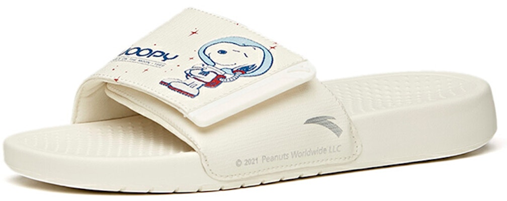 Anta x Snoopy Life Collection Slippers 'White' 912126993-3 Order Anta x Snoopy Life Collection Slippers 'White' 912126993-3