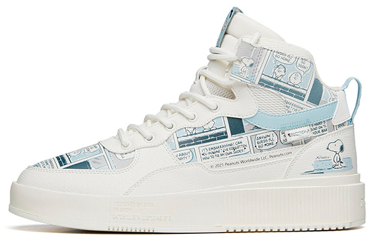 Anta x SNOOPY High Top Skate Shoes 'White Light Blue' 912138011-7