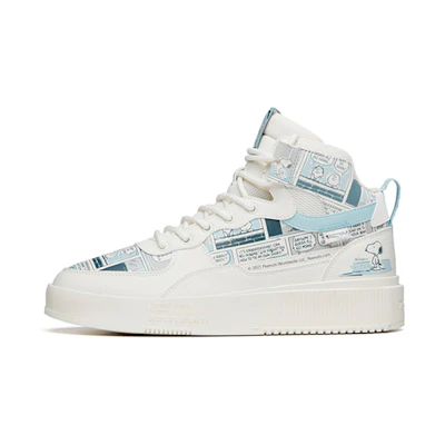 Anta SNOOPY High Top Skate Shoes 'White Light Blue'