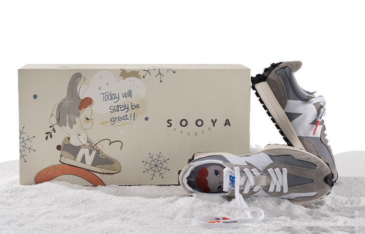 New Balance x KIKS x SooyaStudio 327 Shoes Grey 'Cement' K-MS327LAB-D