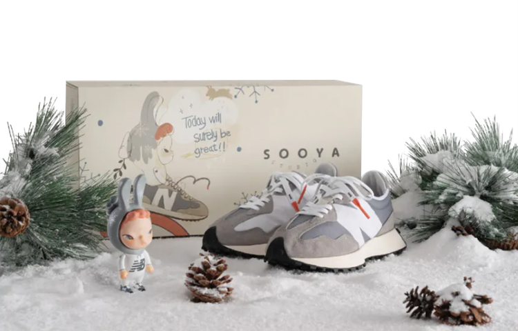 Order SooyaStudio x New Balance NB 327 套裝 低幫 運動休閒鞋 男女同款 灰色