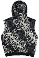 Spalding All-Over Print Sleeveless Half-Zip Hoodie Black - Unisex Sportswear Vest LBW00TK009-15 Spalding All-Over Print Sleeveless Half-Zip Hoodie Black - Unisex Sportswear Vest LBW00TK009-15