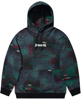 Spalding Basketball Hoodie Pullover Black Green LBS01SH002-15 Spalding Basketball Hoodie Pullover Black Green LBS01SH002-15