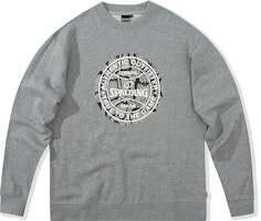 Spalding Basketball Logo Print Crewneck Sweatshirt Unisex Light Gray LAW01SW007-22 Spalding Basketball Logo Print Crewneck Sweatshirt Unisex Light Gray LAW01SW007-22
