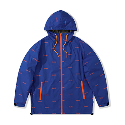 Spalding Casual Sports All-Over Print Hoodie Jacket Unisex Blue LAW01JK030-75