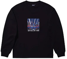 Spalding Casual Sports Basketball Crewneck Sweatshirt Black - Unisex LBS01TL002-15 Spalding Casual Sports Basketball Crewneck Sweatshirt Black - Unisex LBS01TL002-15