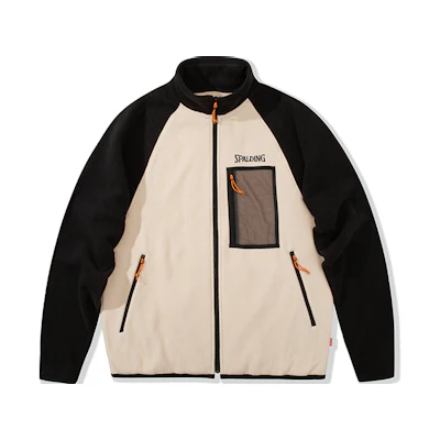 Spalding Casual Sports High Collar Jacket - Unisex Khaki LAW01JK016-52