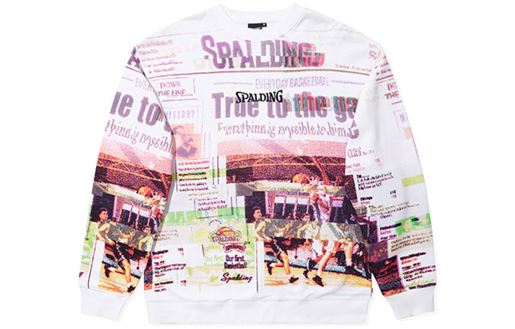 Spalding Casual Sports Printed Crewneck Long Sleeve Sweatshirt - Unisex Floral LBS01SW005-15