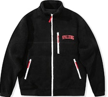 Spalding Casual Sports Stand Collar Jacket Unisex Black LAW01JK014-15 Spalding Casual Sports Stand Collar Jacket Unisex Black LAW01JK014-15