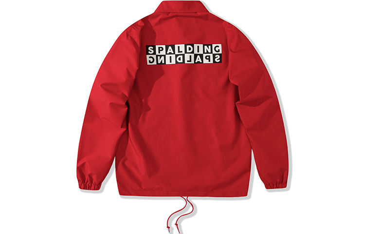 Spalding Checkerboard Logo Print Sports Jacket Red (Unisex) LAW01JK004-35