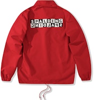 Spalding Checkerboard Logo Print Sports Jacket Red (Unisex) LAW01JK004-35 Spalding Checkerboard Logo Print Sports Jacket Red (Unisex) LAW01JK004-35