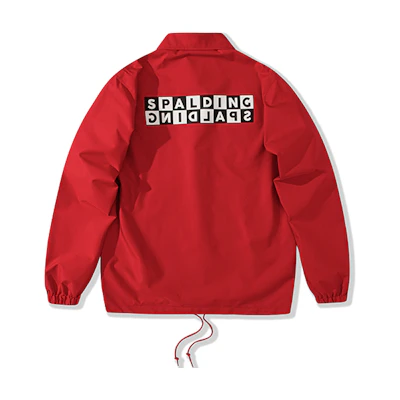 Spalding Checkerboard Logo Print Sports Jacket Red (Unisex) LAW01JK004-35