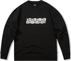 Spalding Checkered Logo Print Pullover Sweatshirt Unisex Black LAW01SW001-15 Spalding Checkered Logo Print Pullover Sweatshirt Unisex Black LAW01SW001-15